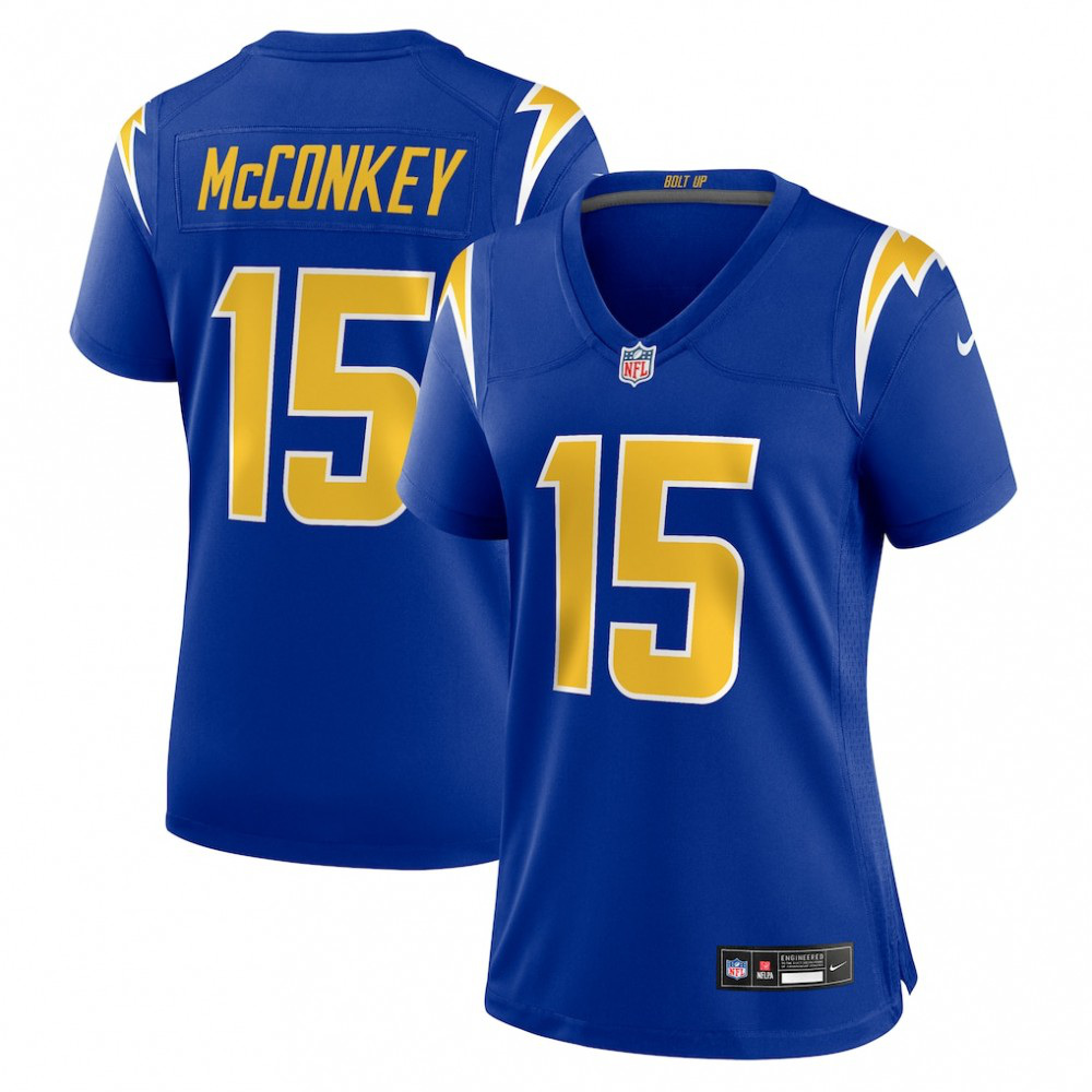 Ladd McConkey Los Angeles Chargers Nike Women's Alternate Game Jersey - Royal-GridironStore